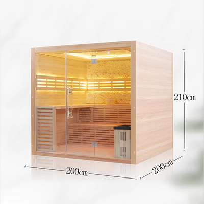 6 사람 캐나다 시더 스팀 사우나 캐빈 방 가족 적신호 사우나 6000W