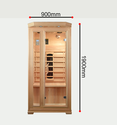8mm 부드럽게 한 유리를 가진 나무로 되는 삼목 가정 사우나 방 900*900*1900mm