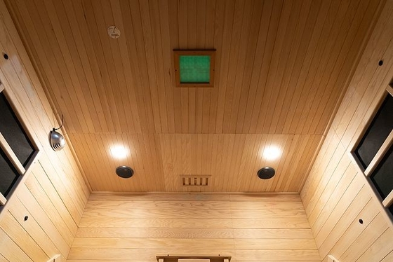 투명한 온화 유리 먼 적외선 사우나 LED 조명과 전체 스펙트럼 탄소 패널