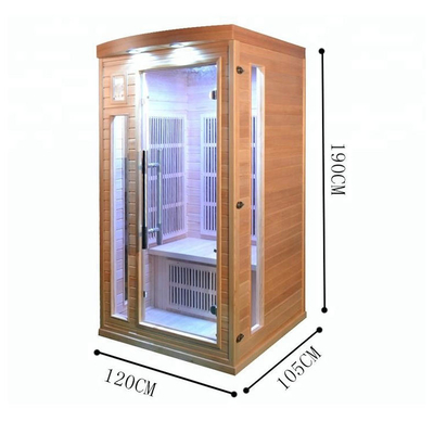 2 인당 실내인 1750W 고급 나무로 된 적외선 영역 넘어의 건식 사우나 방