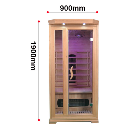 1350W 목제 색깔 1명의 사람 크기 가정 사우나 방 900*900*1900mm